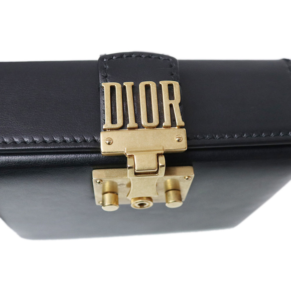 Christian Dior Addict Small Box Shoulder Bag Calfskin Black - Picture 10 of 14